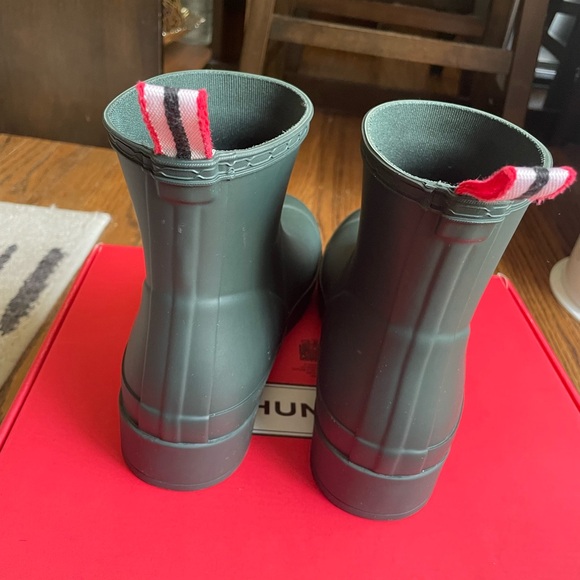 Hunter Dark Green Ankle Rain Boots - Picture 8 of 8